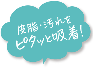 ニオイ・汚れをピタッと吸着！