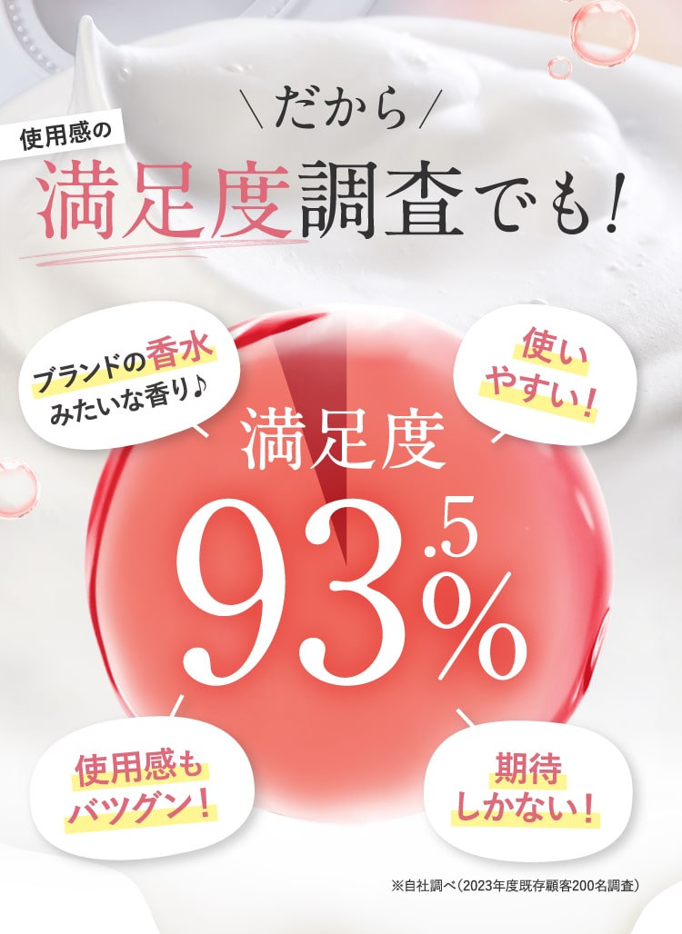 だから満足度が違います 満足度93.7%