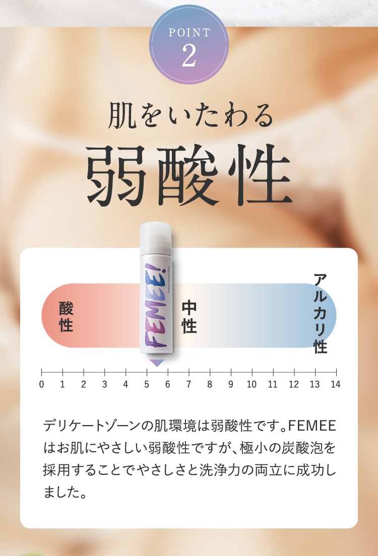 POINT2 肌をいたわる弱酸性