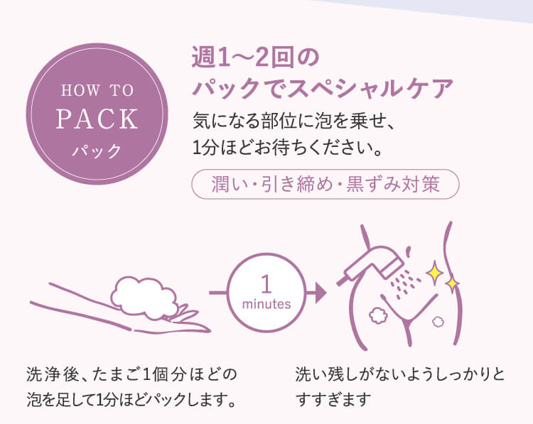 週1?2回のパックでスペシャルケア