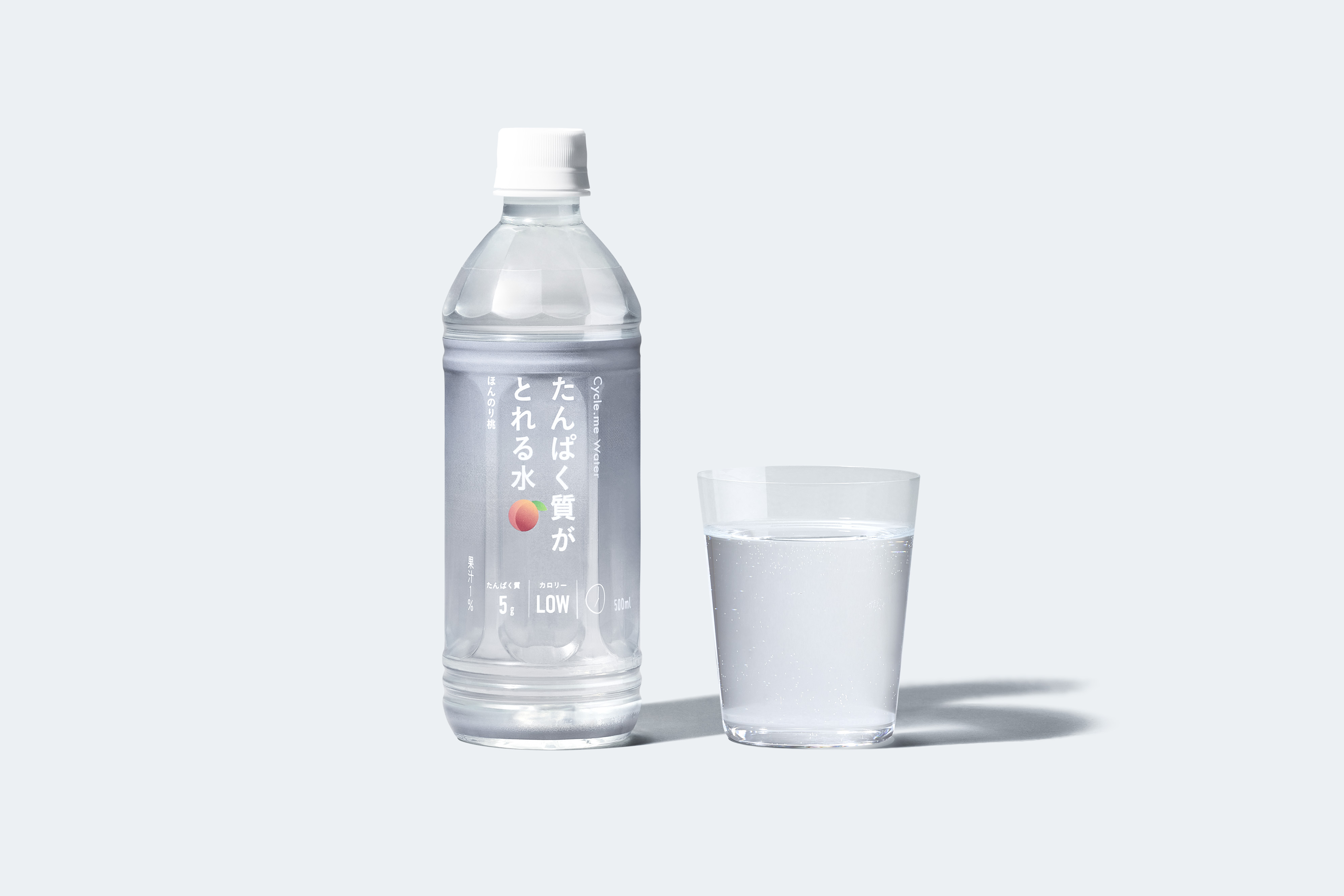 たんぱく質がとれる水　ほんのり桃