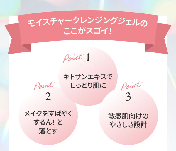 モイスチャークレンジングジェルのここがスゴイ！