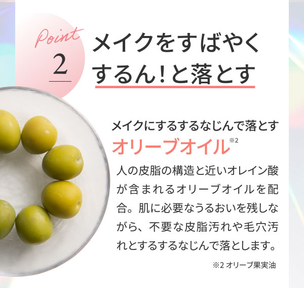 メイクをすばやくするん！と落とす
