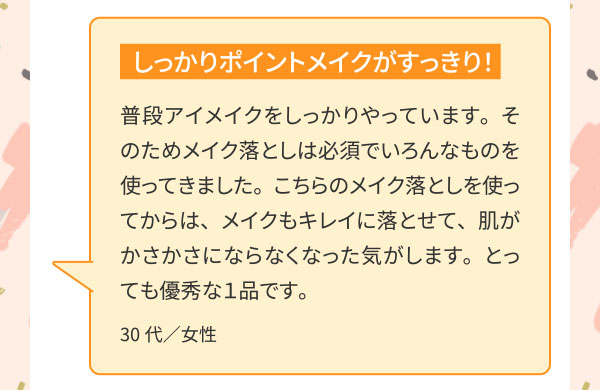 しっかりポイントメイクがすっきり！