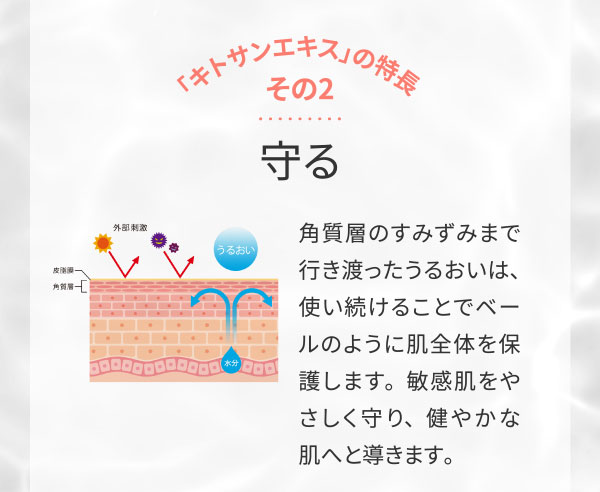 「キトサンエキス」の特長その2 守る