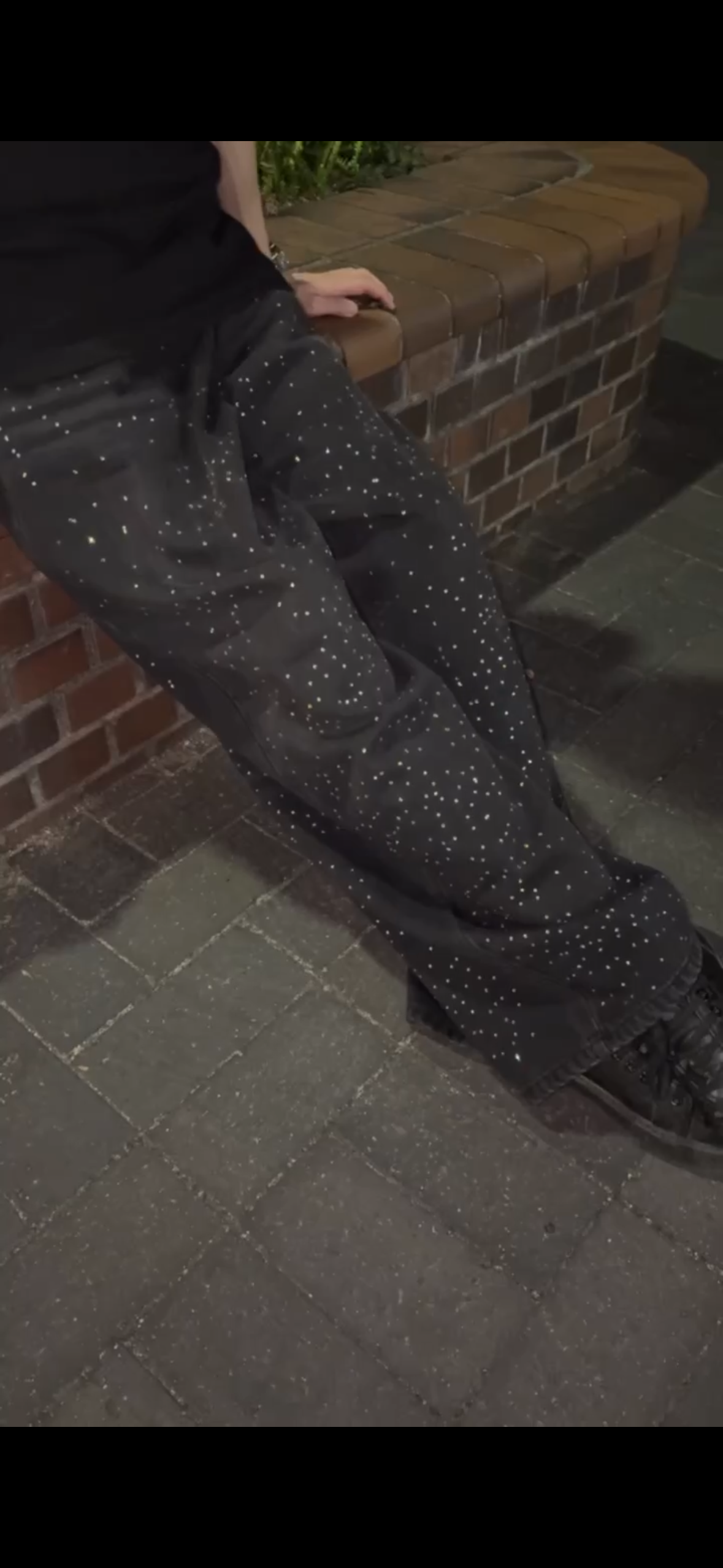 ラメ付きジーンズ