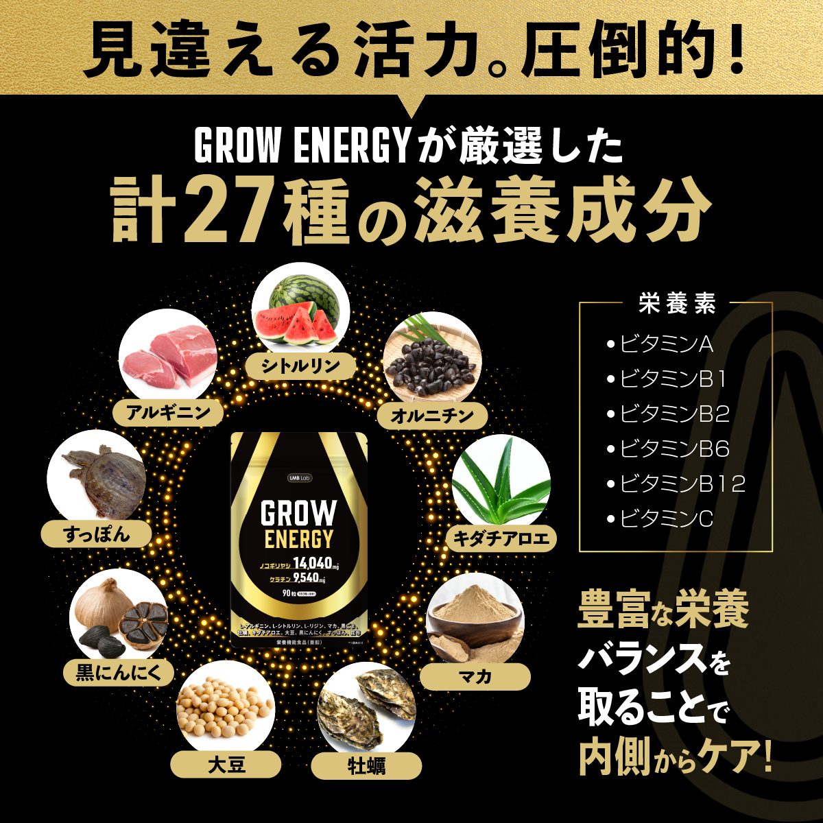 GROW ENERGY 30日分 (ノコギリヤシサプリ)