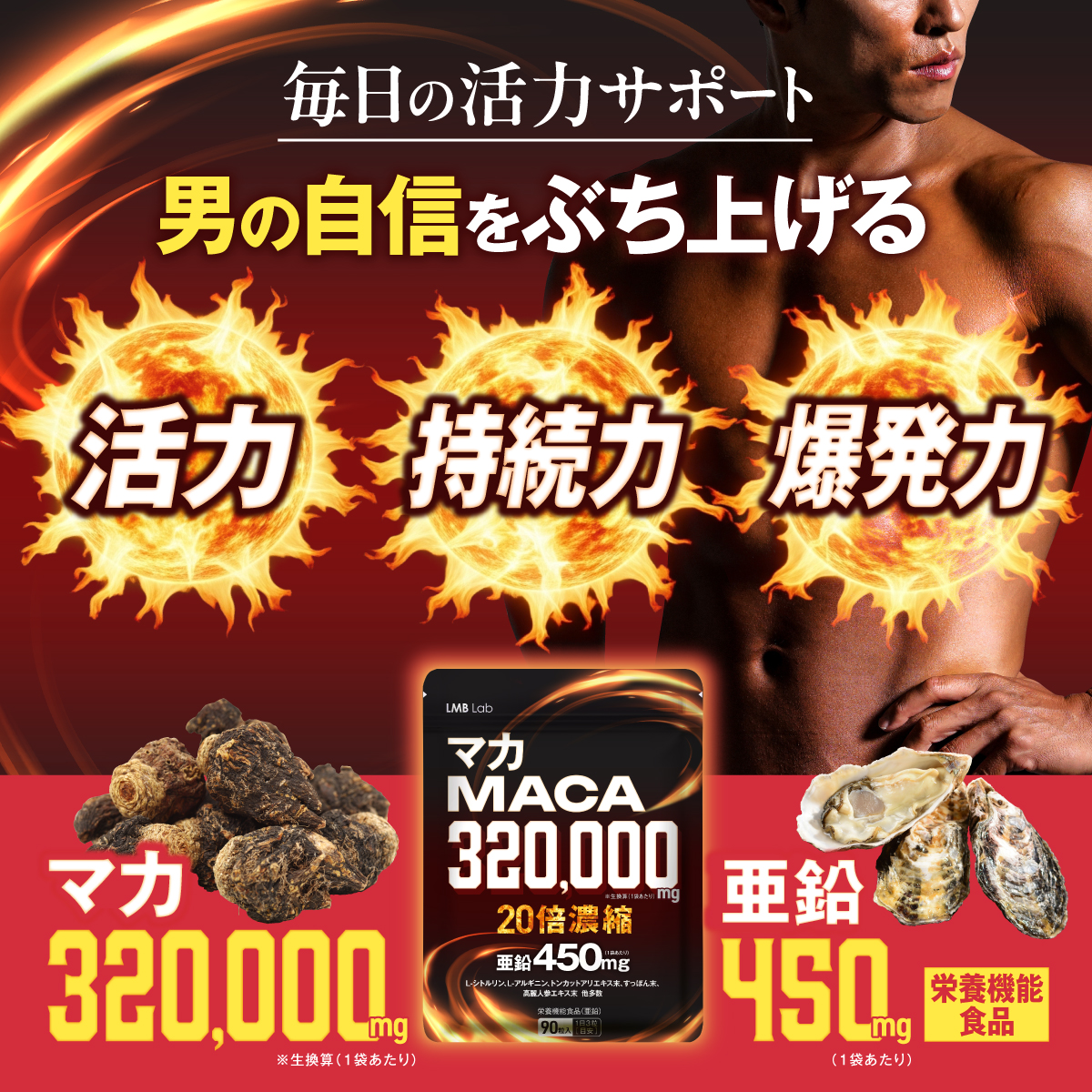 MACA 320,000mg （マカサプリ）30日分