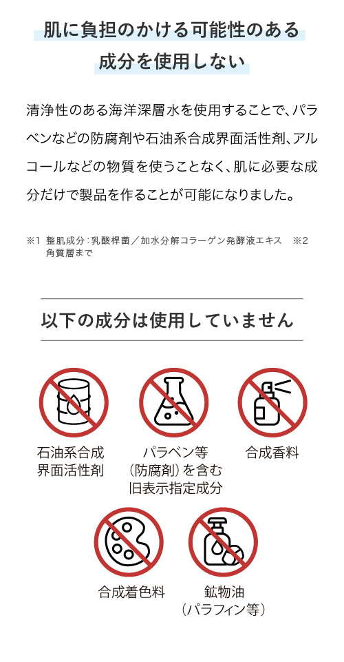 以下の成分は使用していません