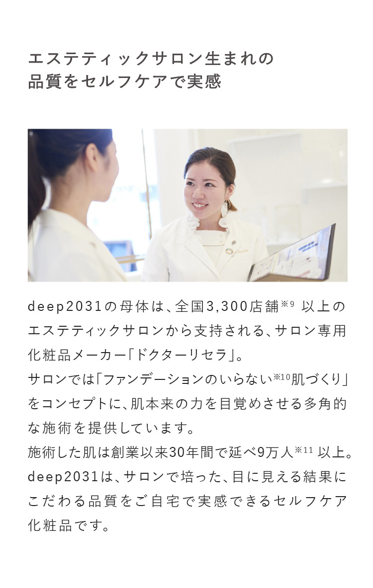 約8万人の肌悩みに応えてきたエステティックサロン生まれの品質