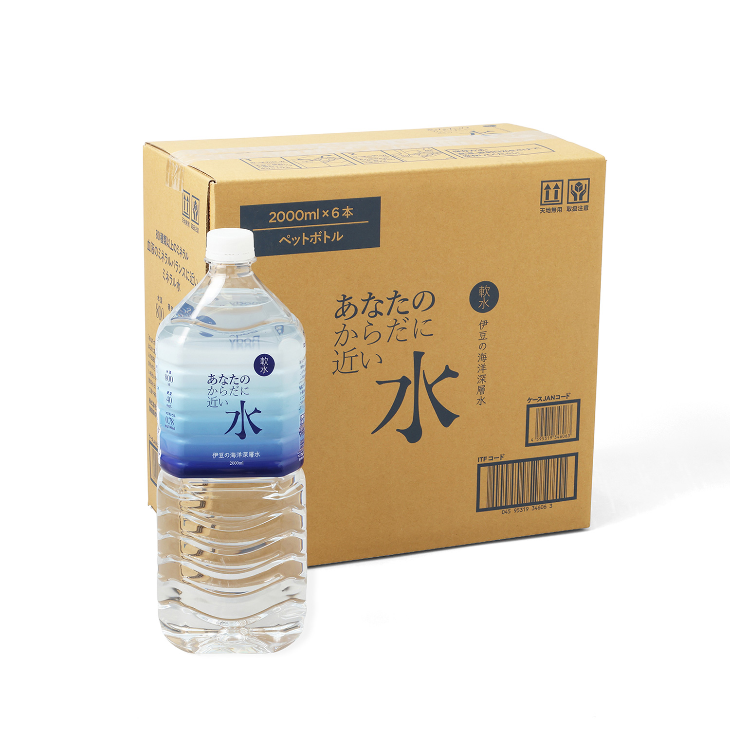 【定期：送料無料】あなたのからだに近い水２L×６本/1箱