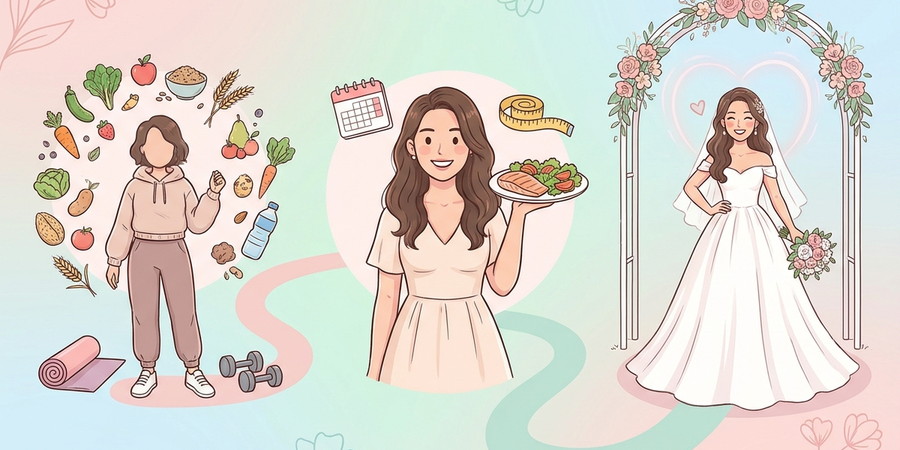結婚式前に痩せる！3ヶ月で効果的な食事メニュー - アイキャッチ画像