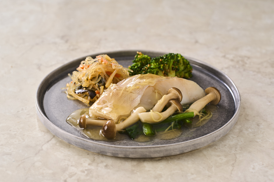 タラとたけのこの香味醤油香る台湾風餡かけ