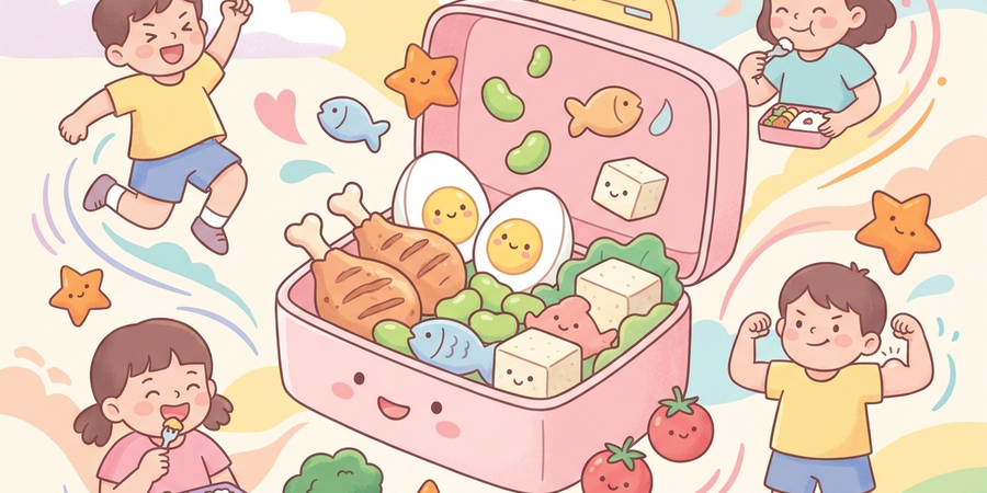 高タンパク弁当で子供が喜ぶ！味も栄養も満点レシピ - アイキャッチ画像
