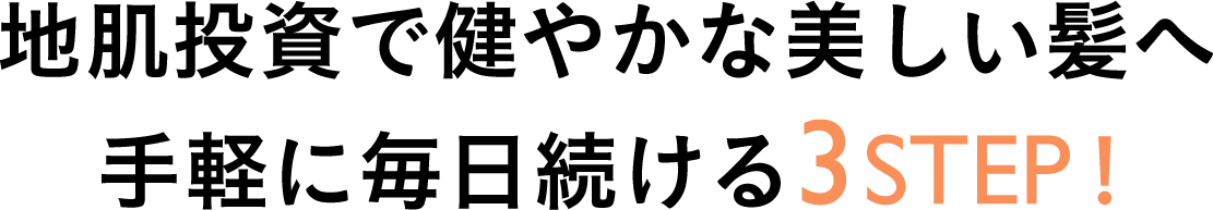 地肌投資で健やかな美しい髪へ手軽に毎日続ける3STEP!