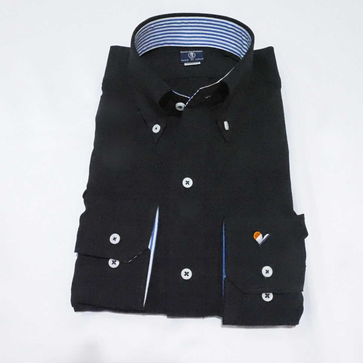 【メランジポリ M】ビジネスカジュアルシャツ長袖　N326106-1