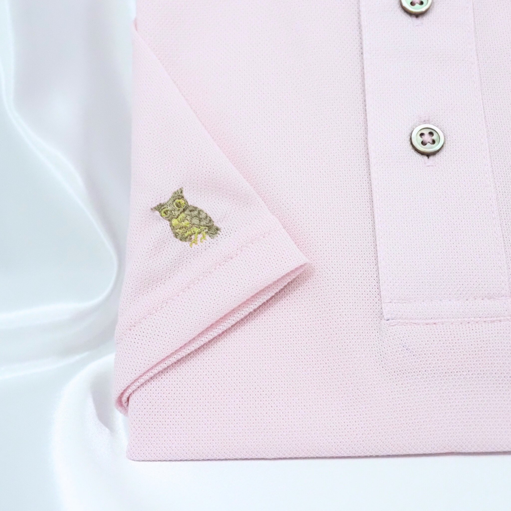 【半袖 M】ニットポロシャツ　324986-2　ピンク