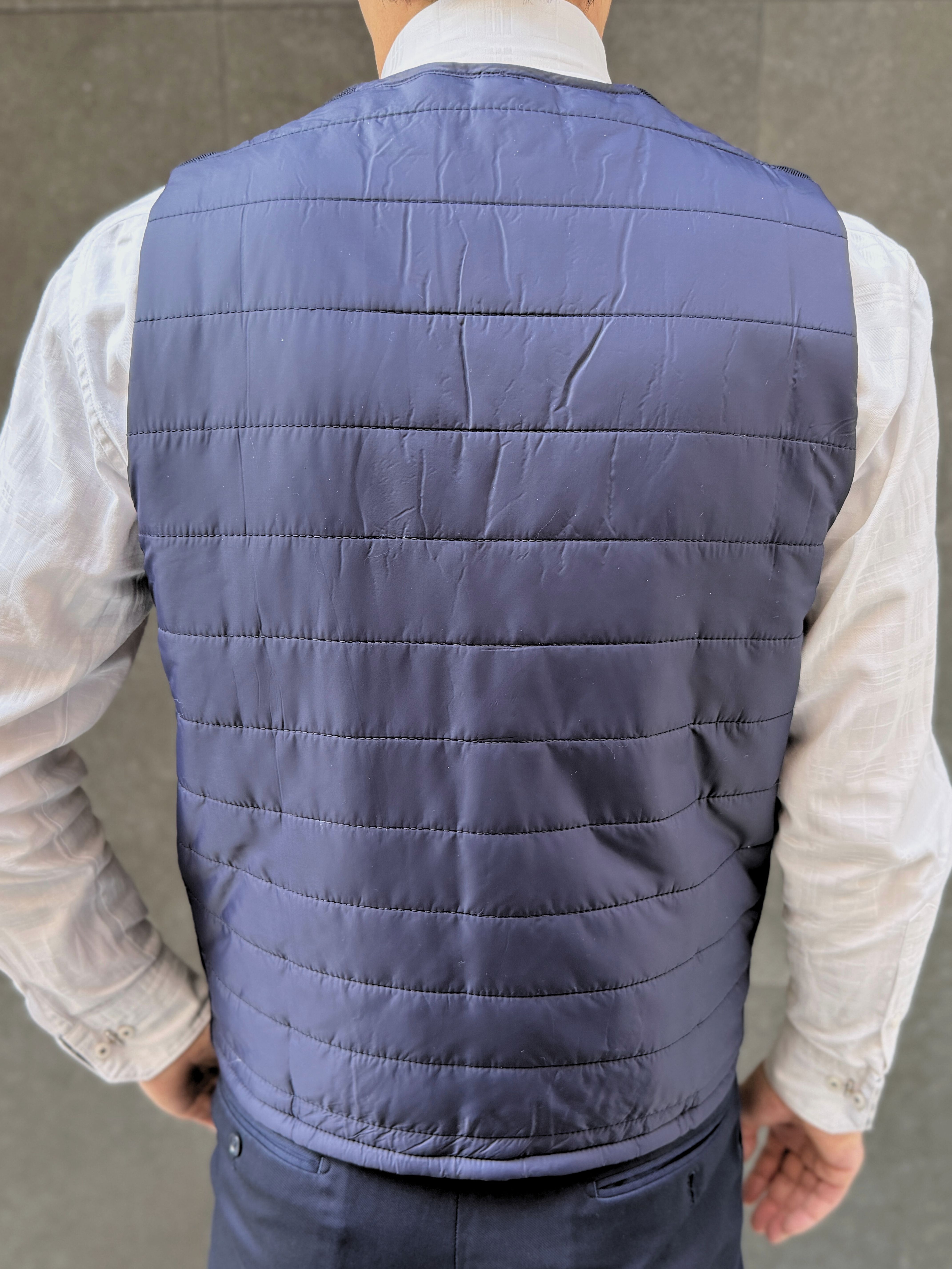 【オリジナルニットベスト L】ネイビー KN5103-25DB-3