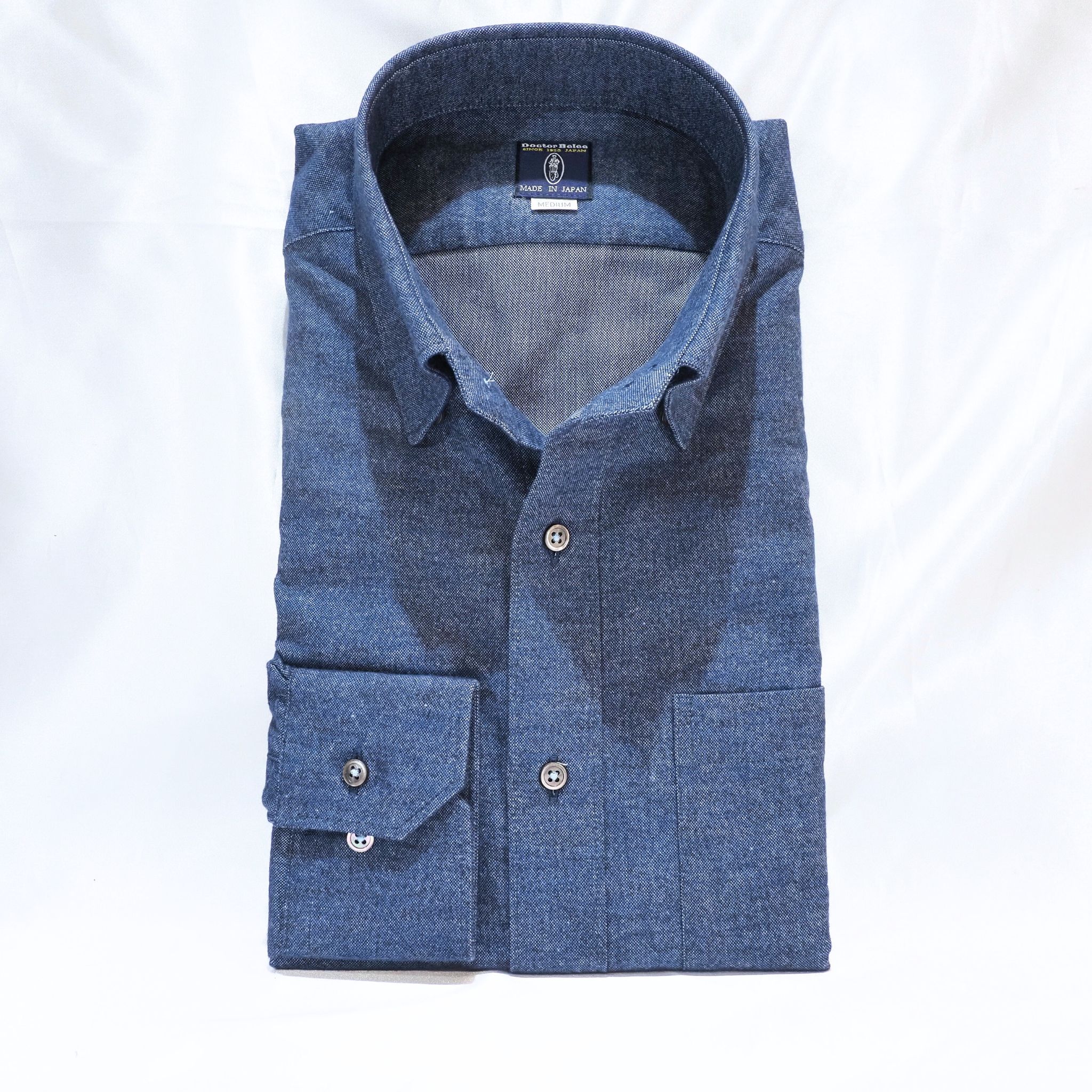 【ブラッシュドコットン M】ビジネスカジュアルシャツ長袖 N325121