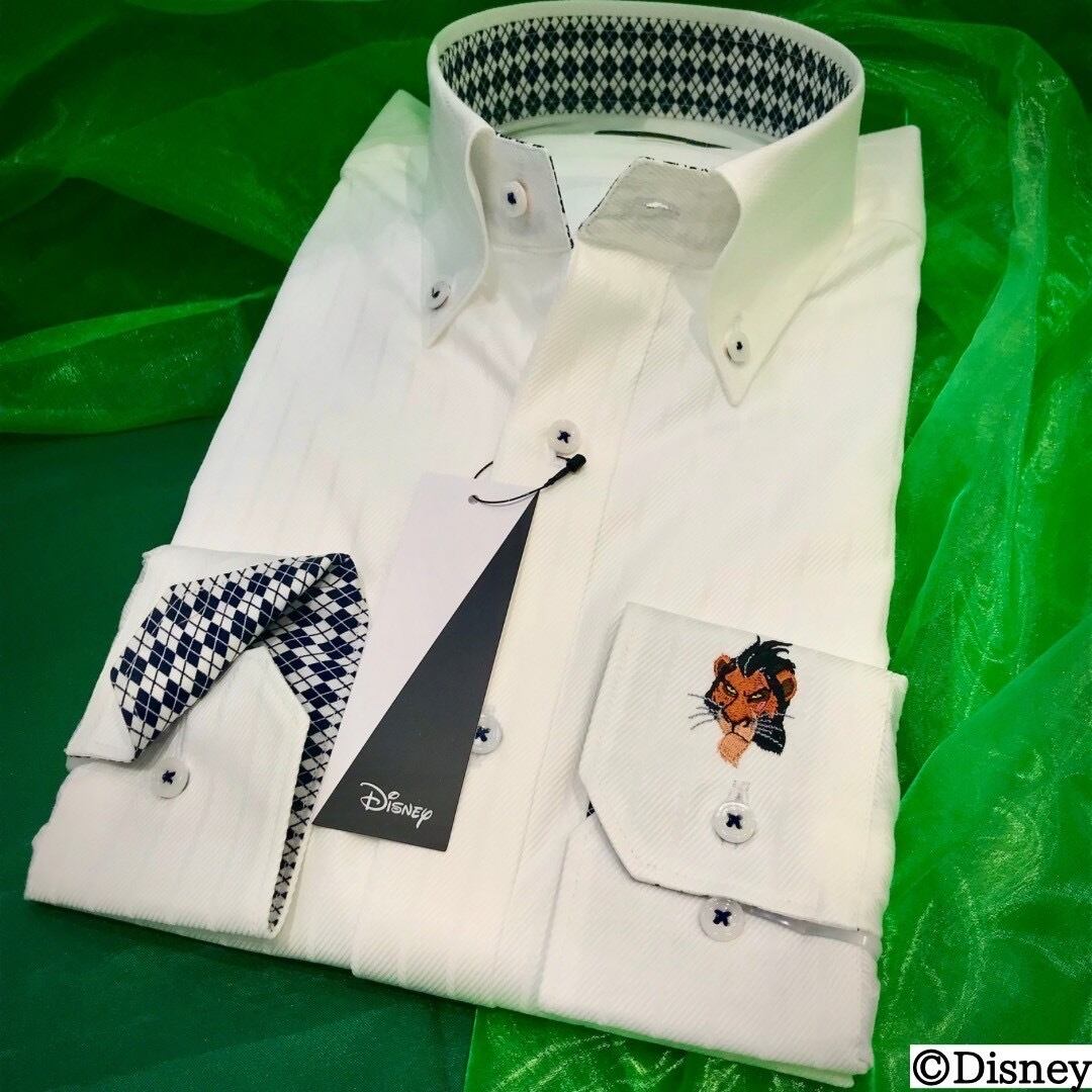 【Disney】ライオン・キング/刺繍ワイシャツ　【L】