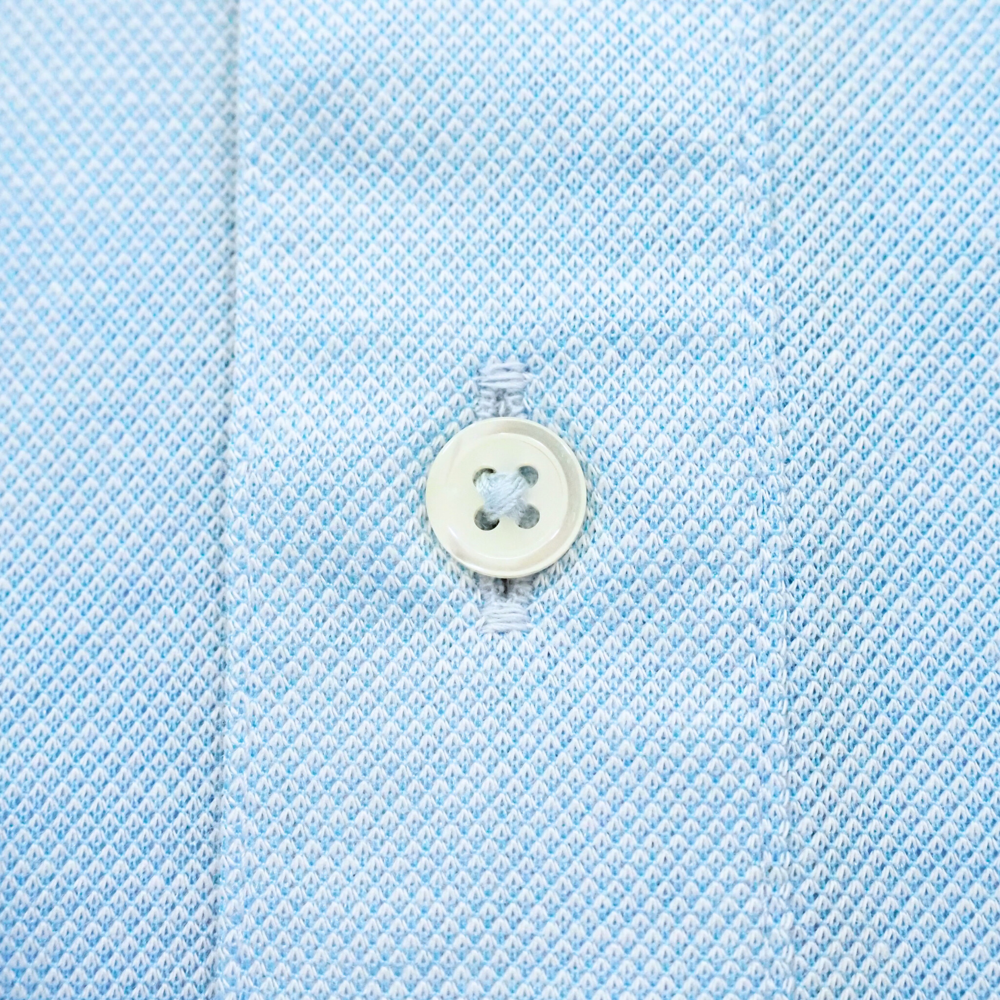 【半袖 L】ニットポロシャツ　324987-1　モクスカイ