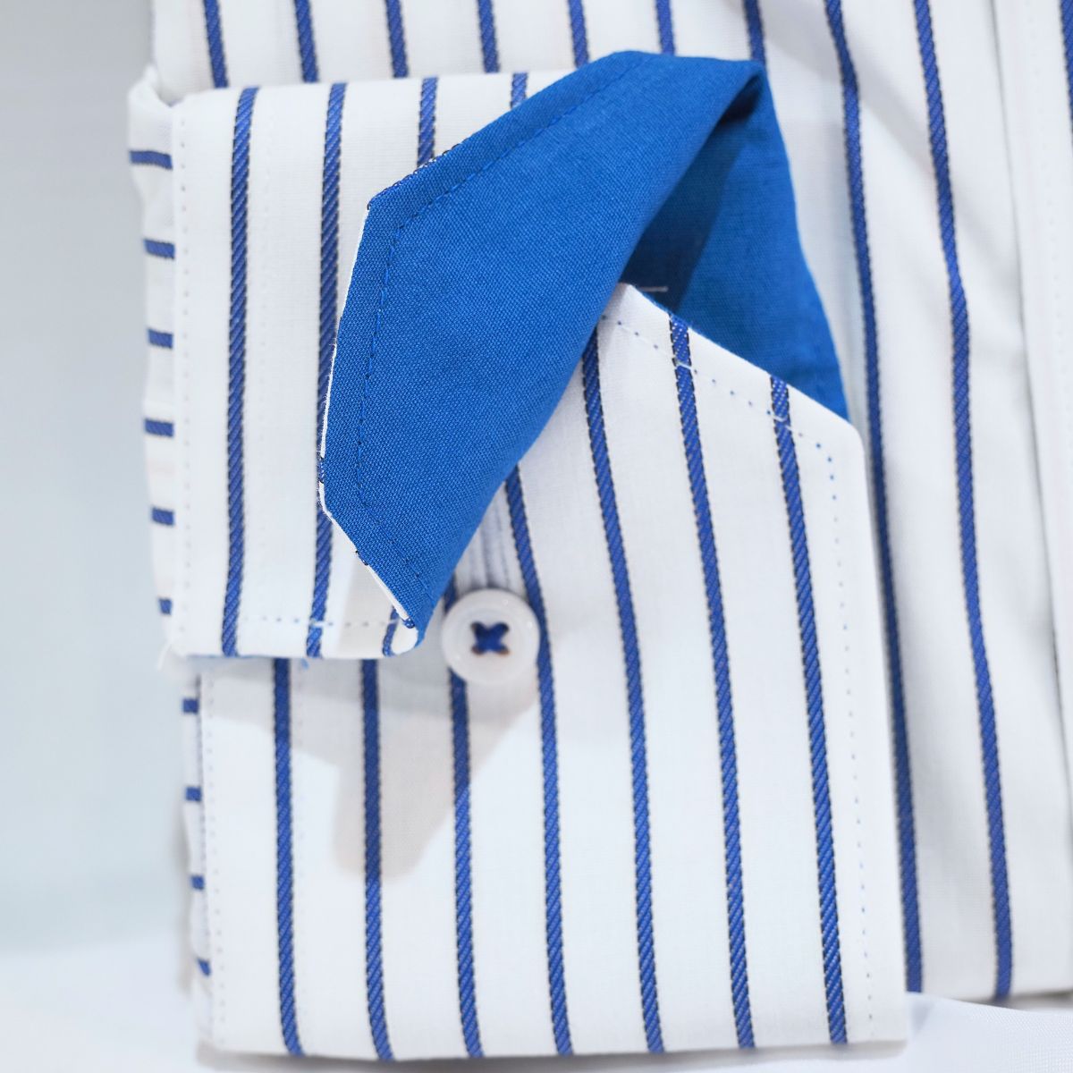 【長袖 M】左カフスクロスイカリ刺繍シャツ