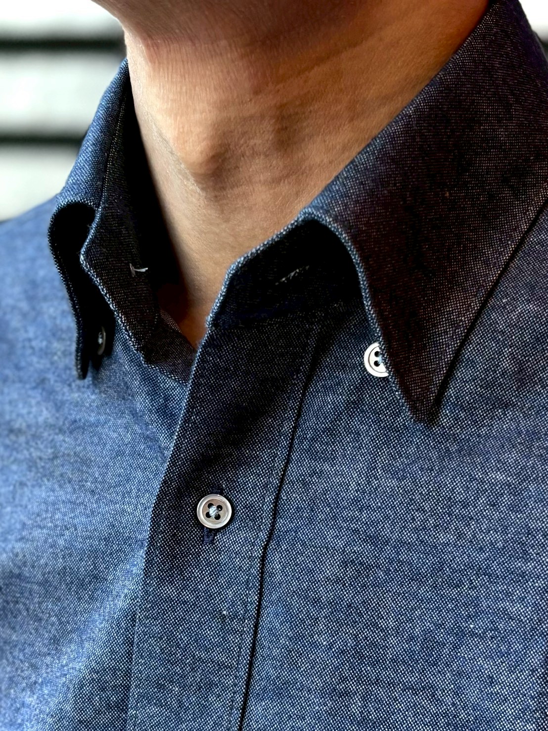 【ブラッシュドコットン M】ビジネスカジュアルシャツ長袖 N325121