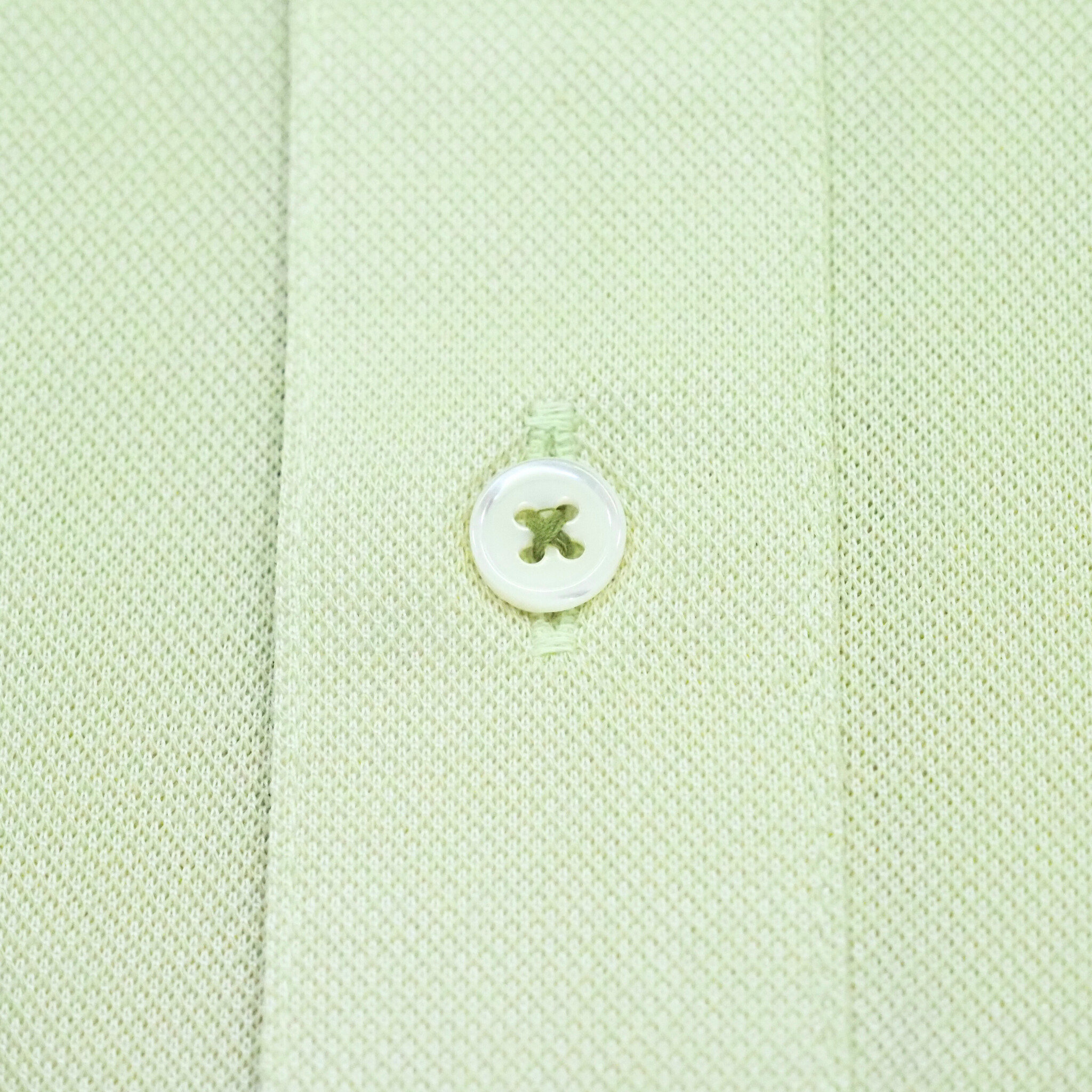 【半袖 L】ニットポロシャツ　324987-2　ライトグリーン