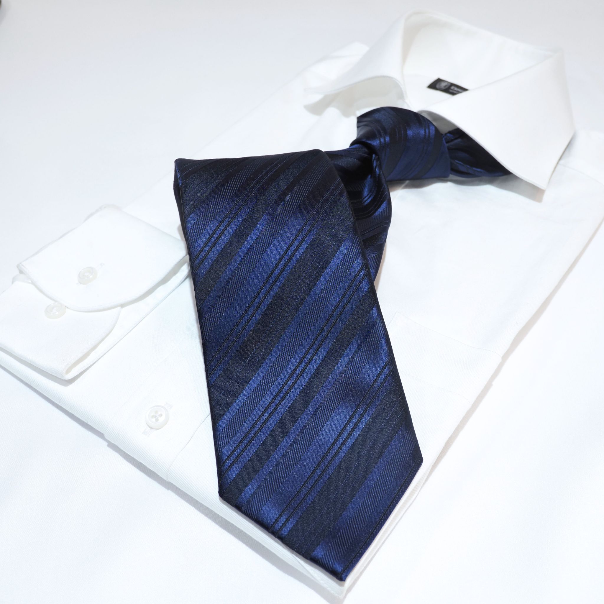 オリジナルソリッドタイ【紺】①