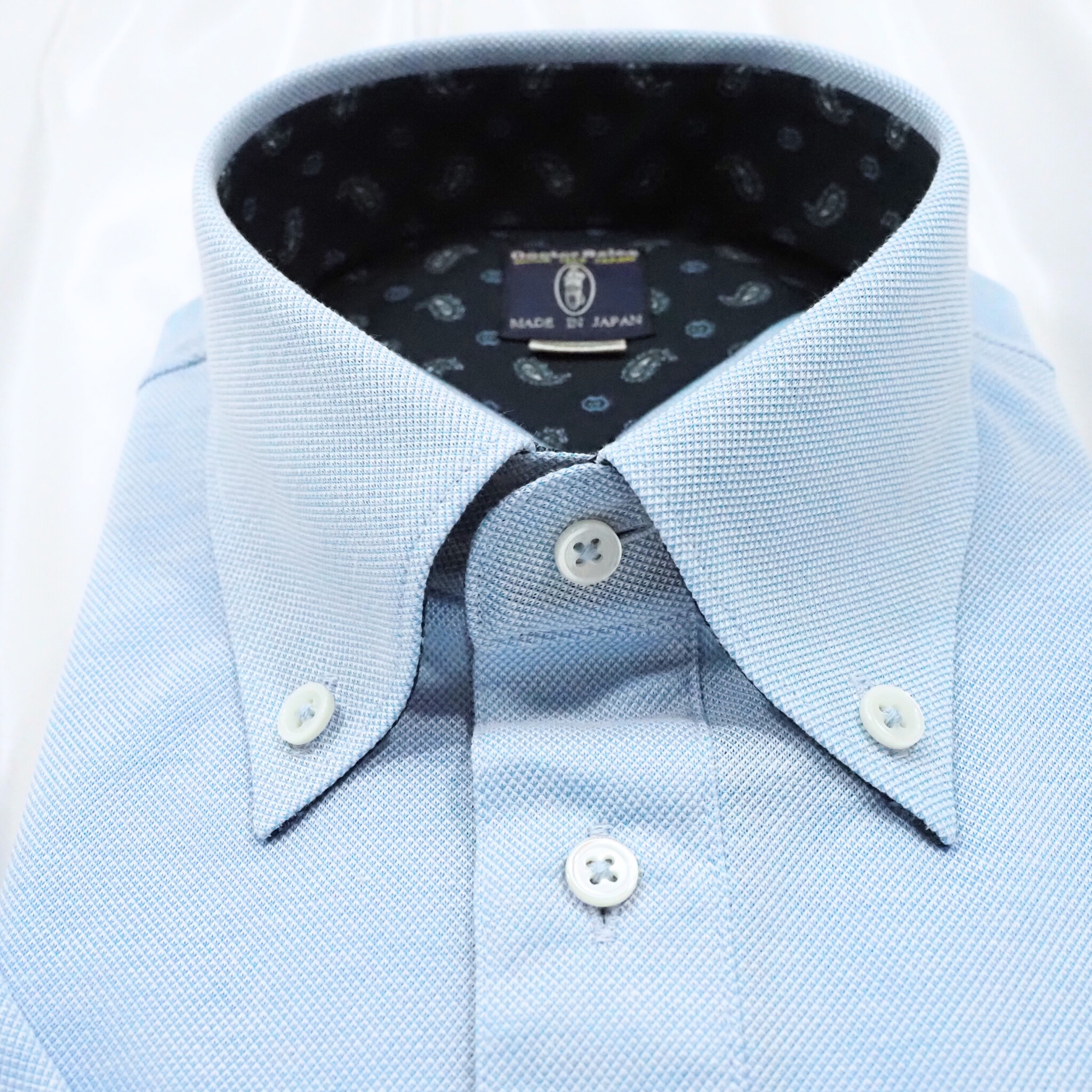 【半袖 M】ニットポロシャツ　324987-1　モクスカイ