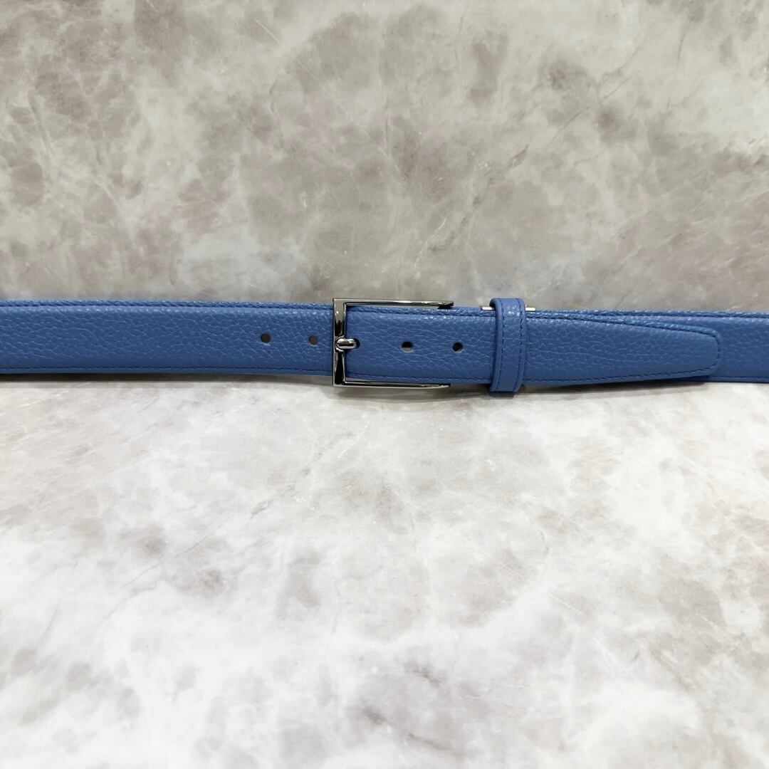 日本製ベルト<イタリアレザー>　【ブルー】