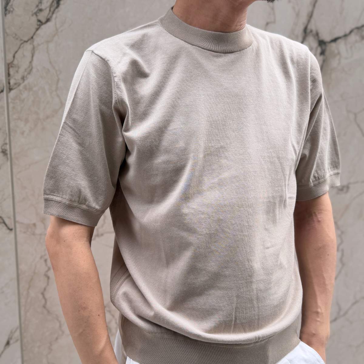 【半袖サマーニット クルーネック M】 KN6102-26DB-3