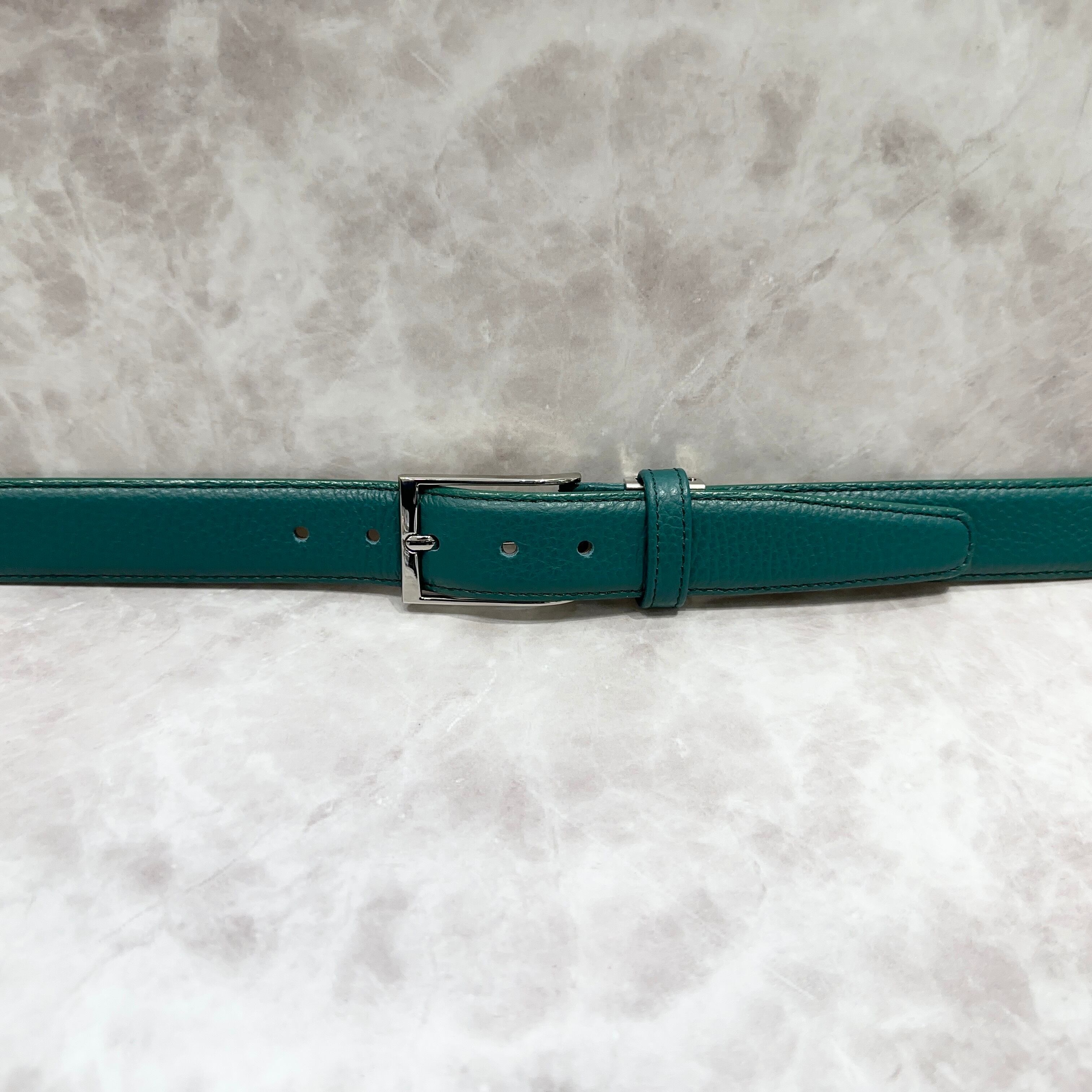 日本製ベルト<イタリアレザー>　【グリーン】