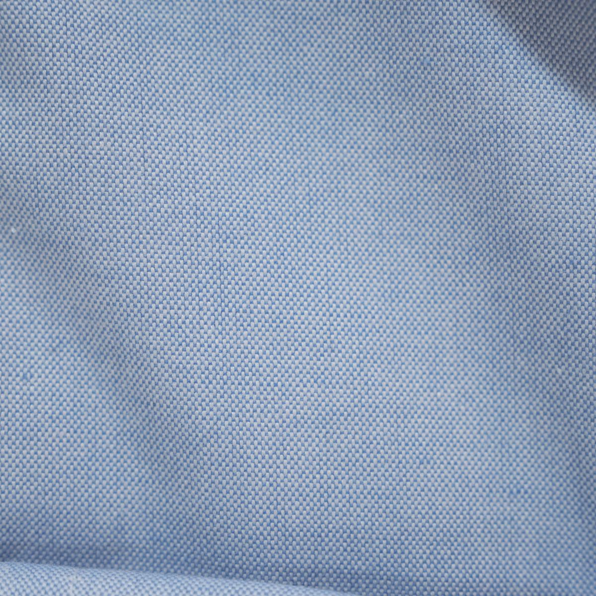 左カフスペイズリー刺繍 長袖シャツ｜サックスブルー・LL