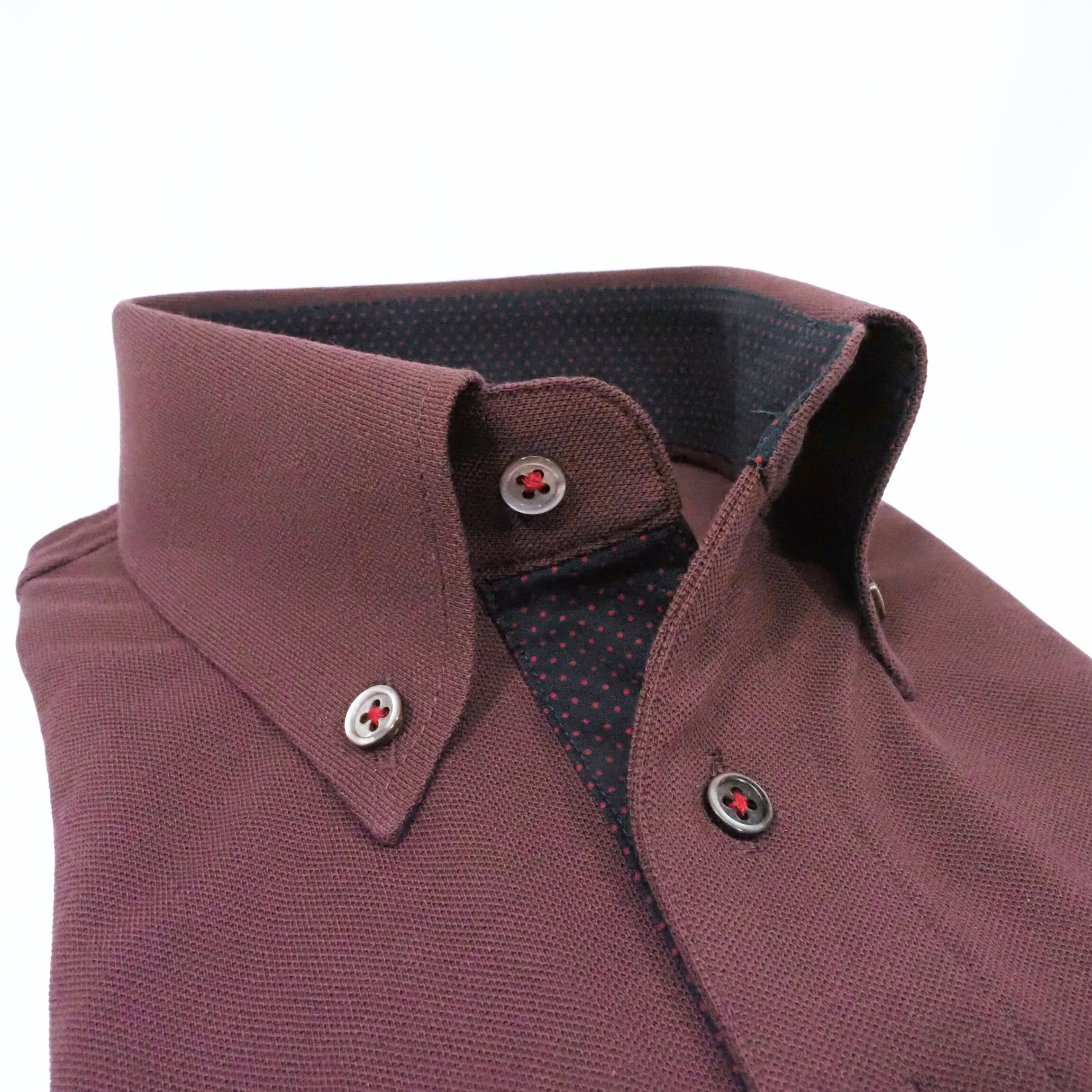 【半袖 3L】ニットポロシャツ　324982-2  ボルドー