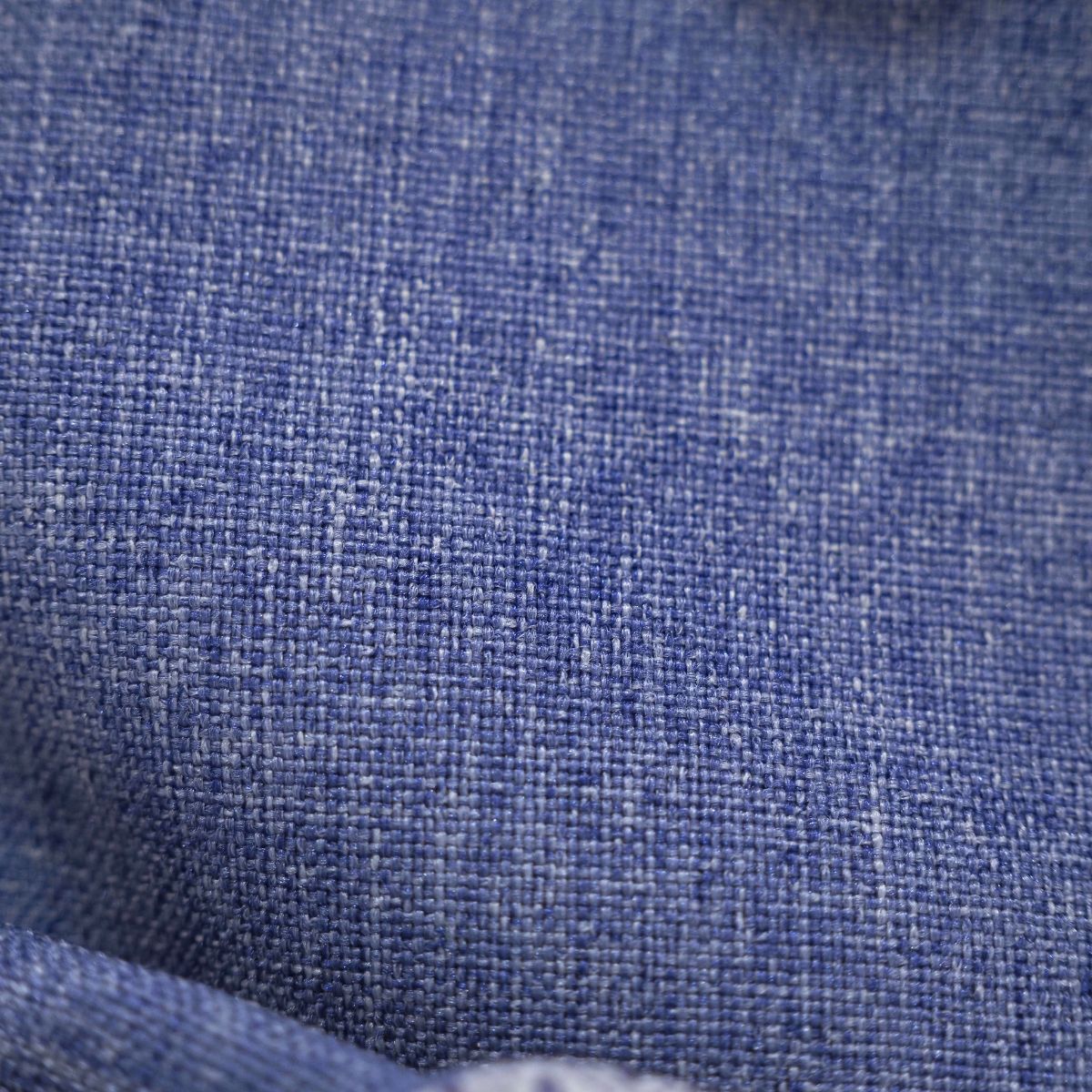 ノーアイロン メランジポリトランプ刺繍 カジュアル長袖シャツ｜ブルーラベンダー・L