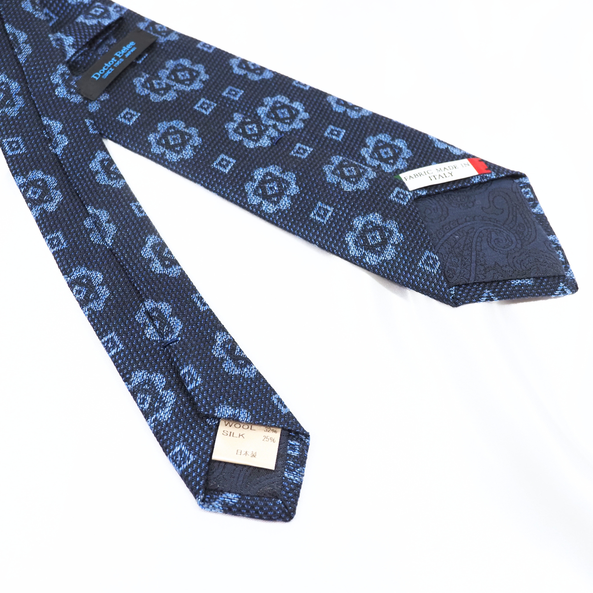 ブルーネームタイ コットン・ウール混