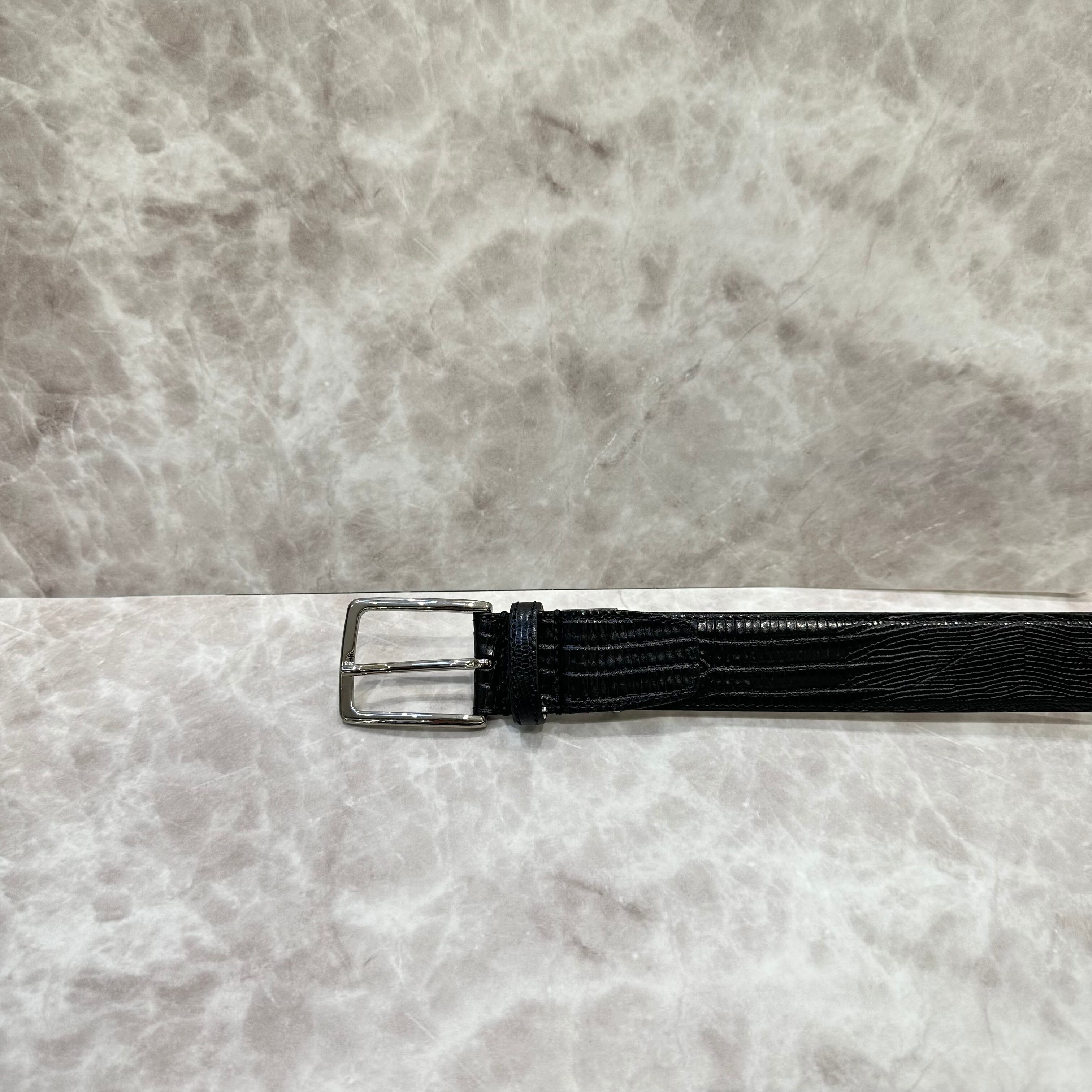 イタリア製 本牛革ベルト【ブラック】