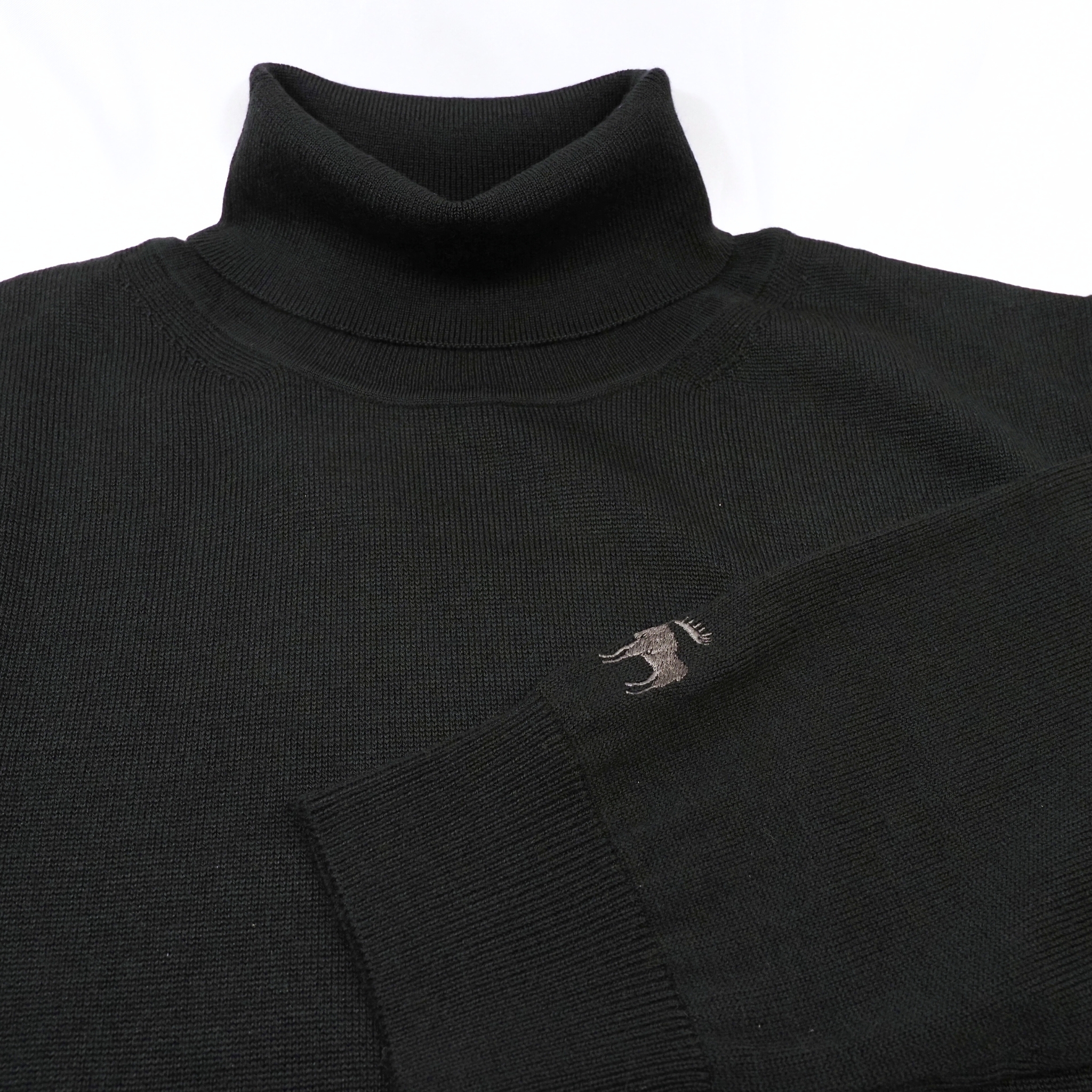 【オリジナルタートルネックニット LLサイズ】ブラック  KN5102-25DB-1