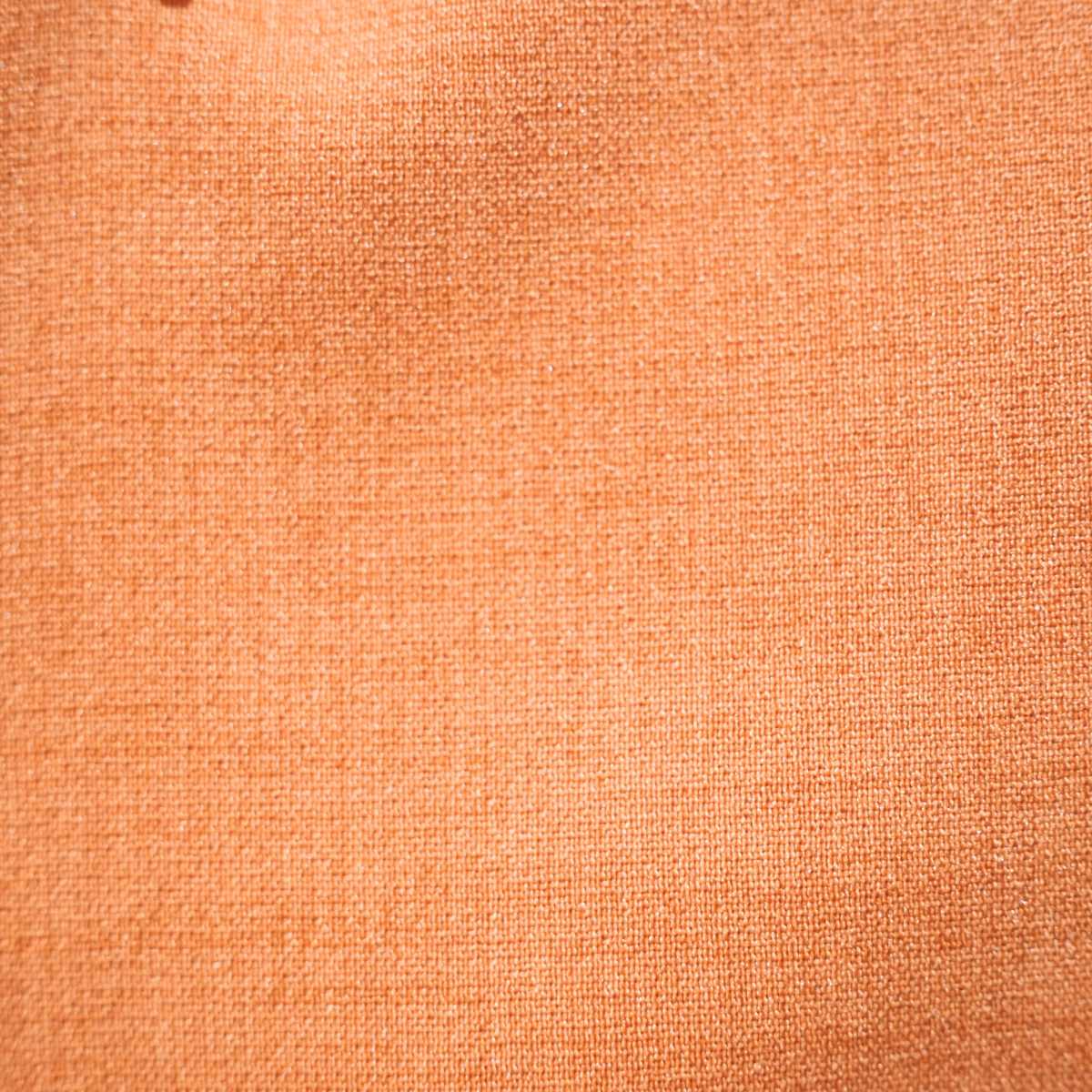 ノーアイロン メランジポリ フラッグハート刺繍 オフィスカジュアルシャツ｜オレンジ・3L