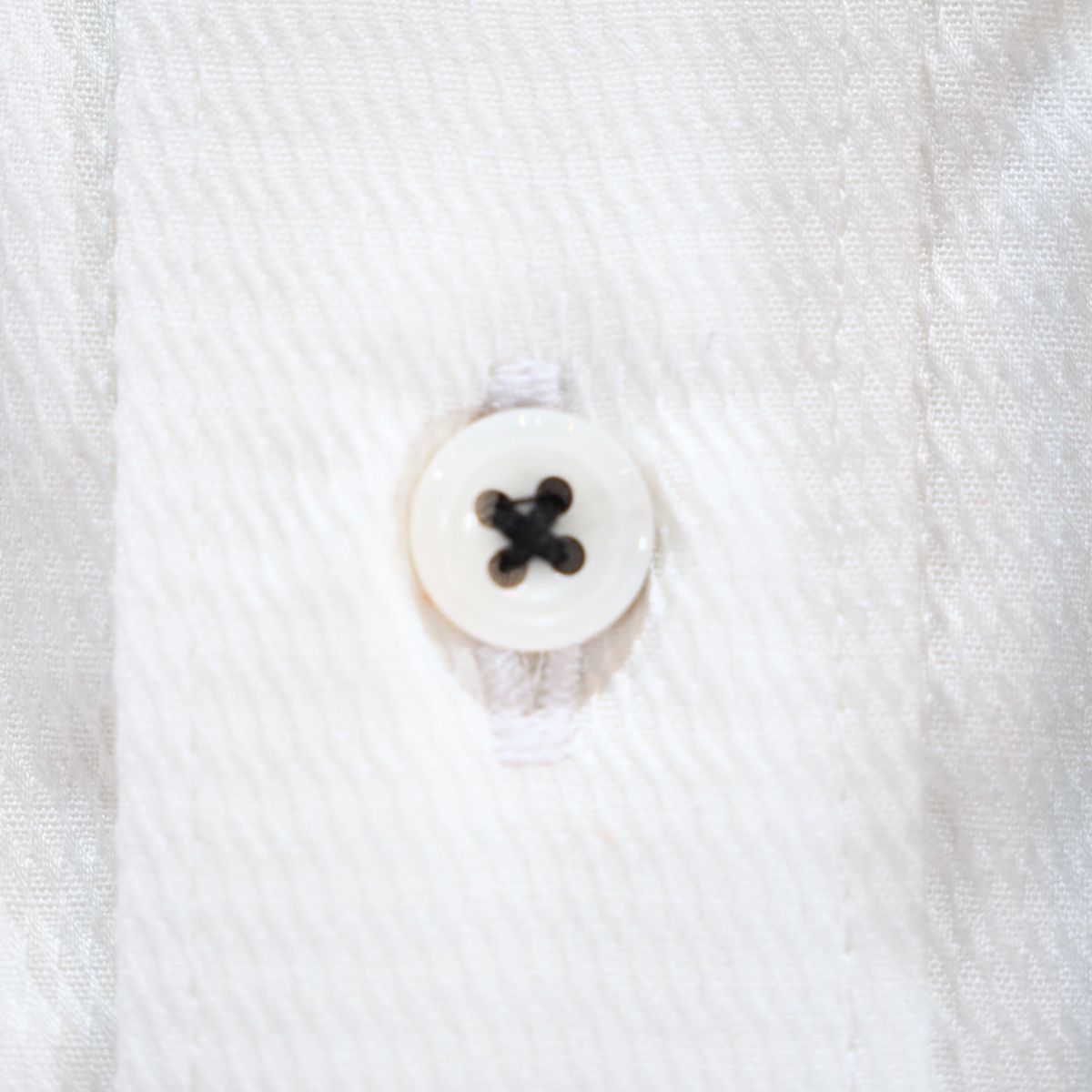 【長袖 L】左カフスしまうま刺繍シャツ