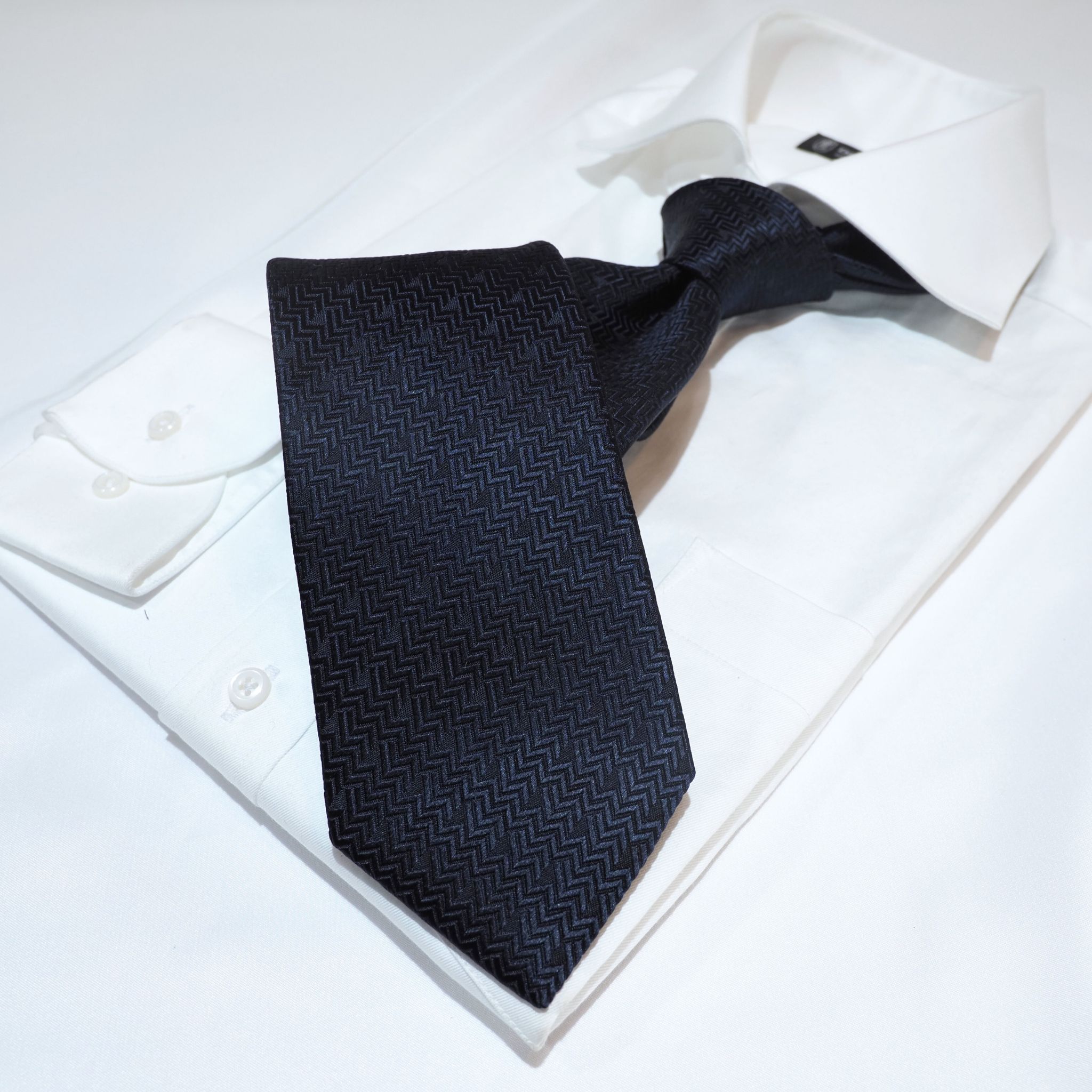 オリジナルソリッドタイ【濃紺】③