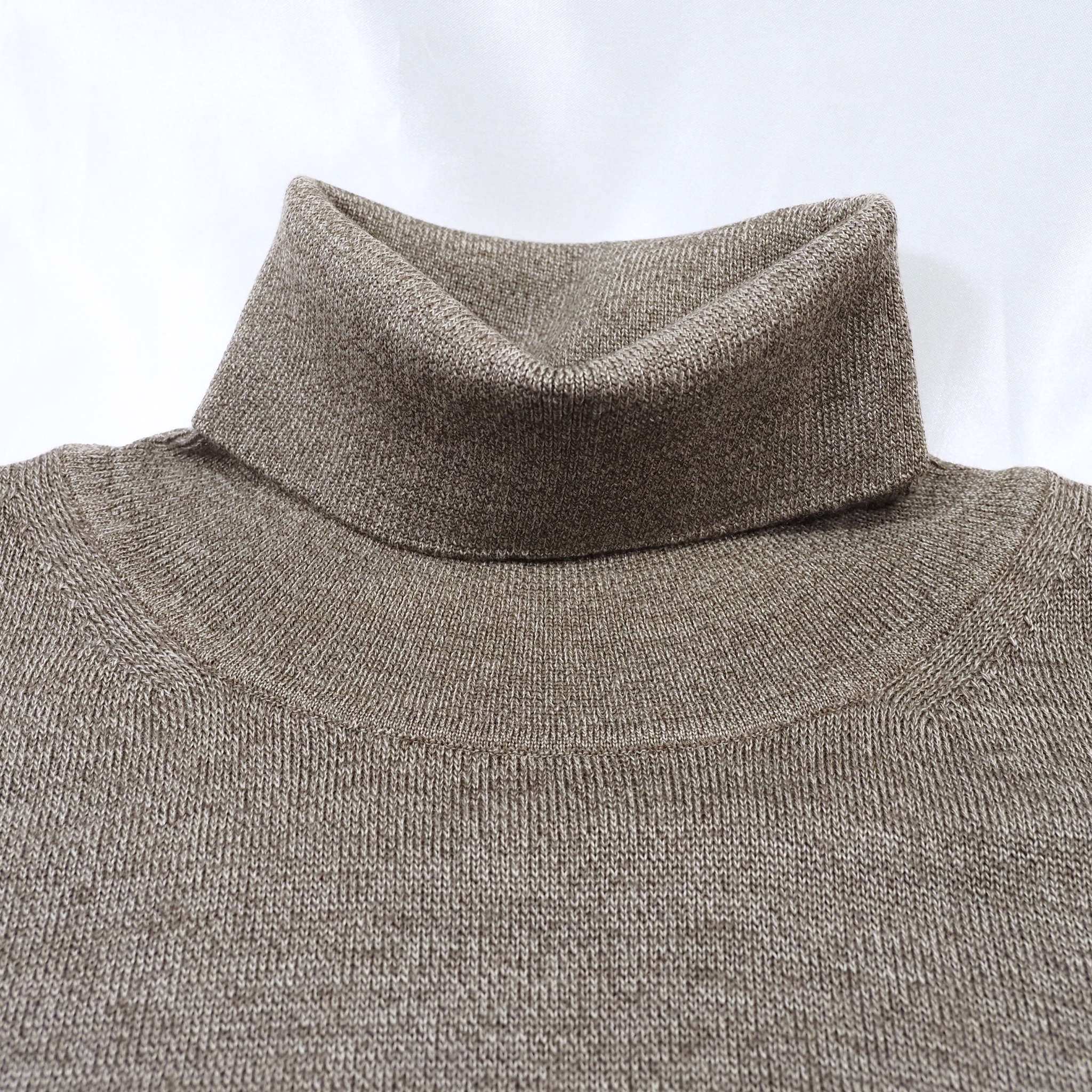 【オリジナルタートルネックニット　LLサイズ】ベージュ　KN5102-25DB-3