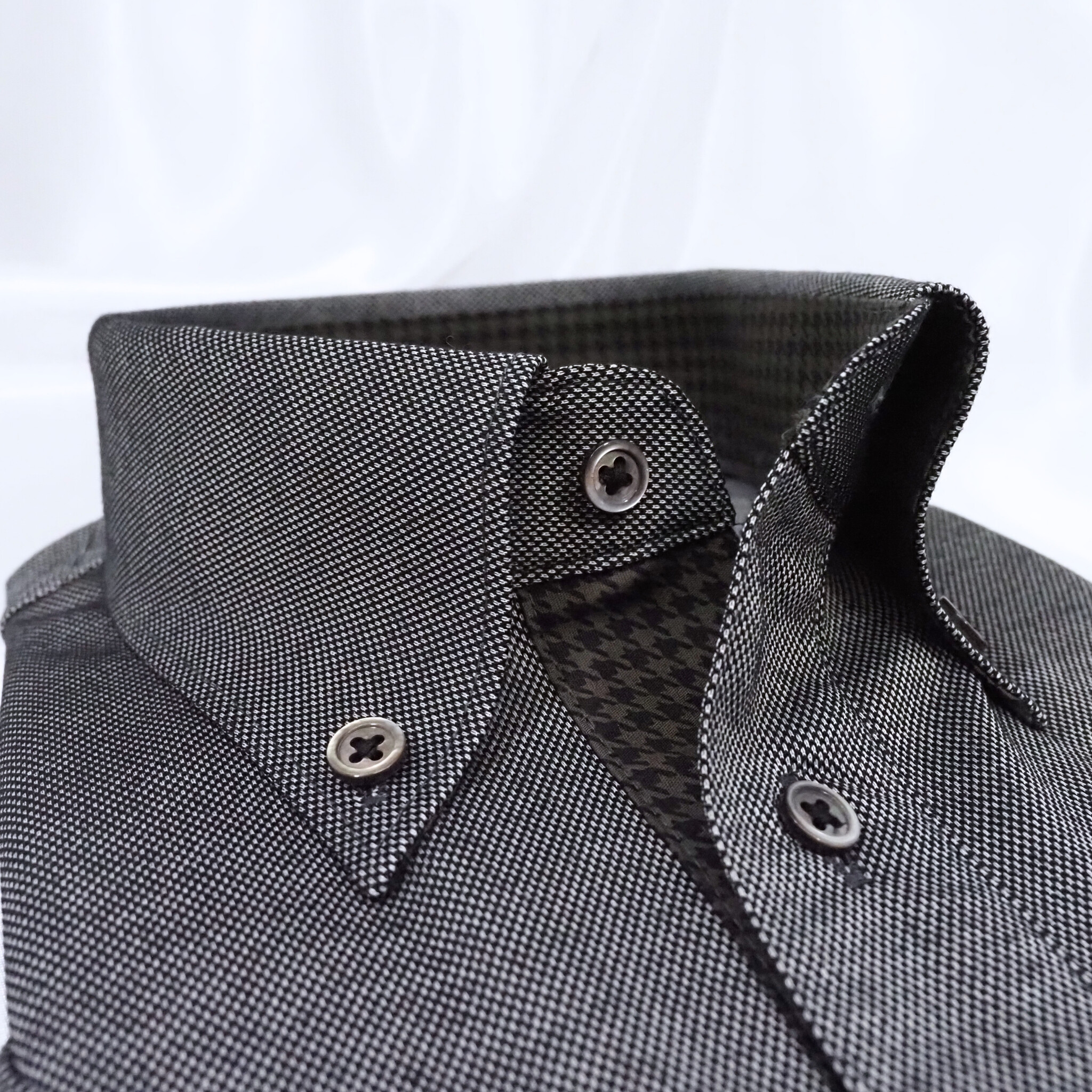 【半袖 S】ニットポロシャツ　324988-2　ブラックモク