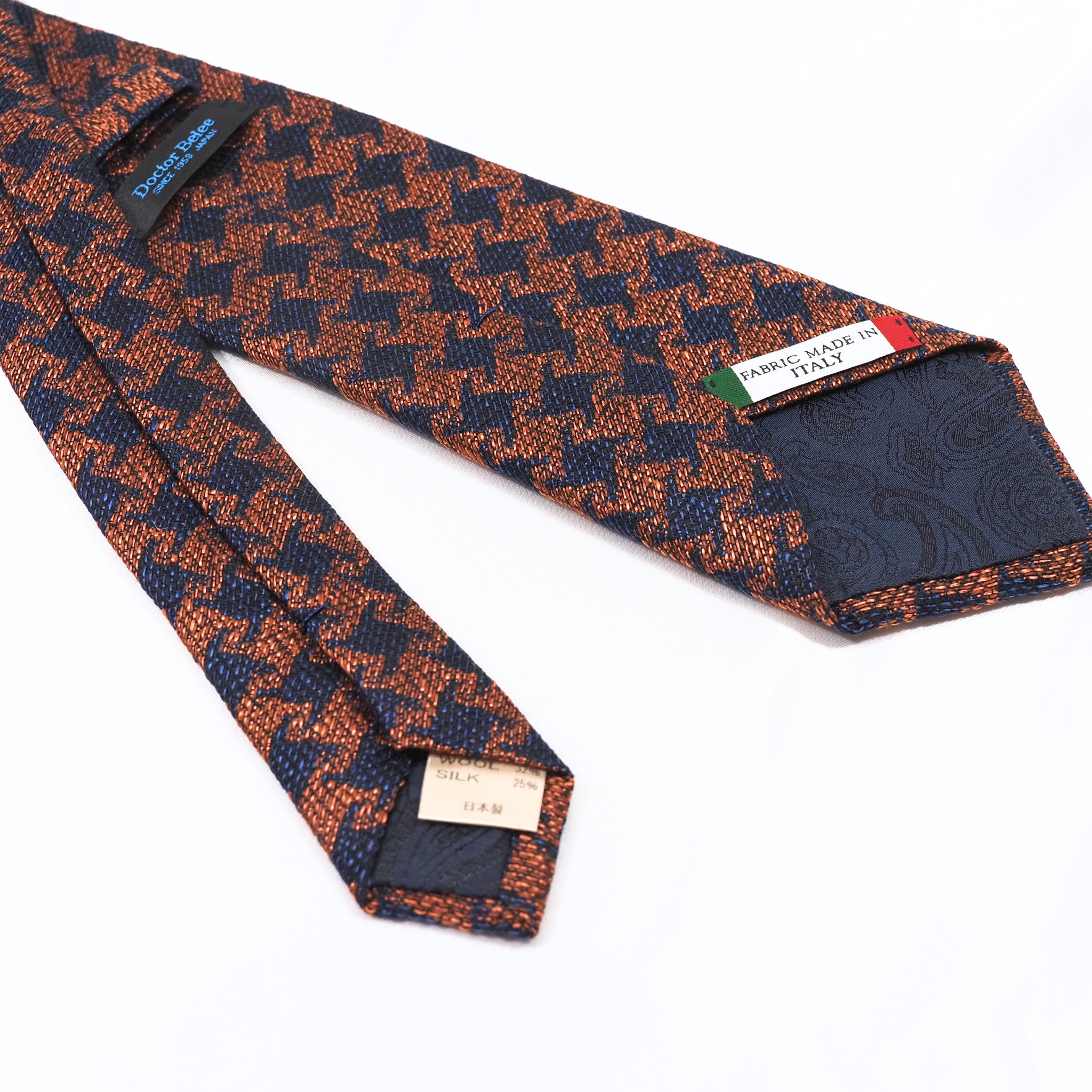 ブルーネームタイ コットン・ウール混