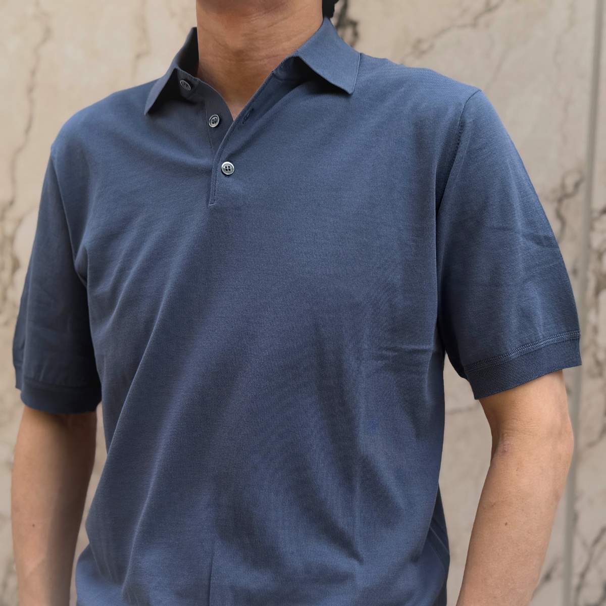 【半袖サマーニット ポロ M】 KN6101-26DB-2