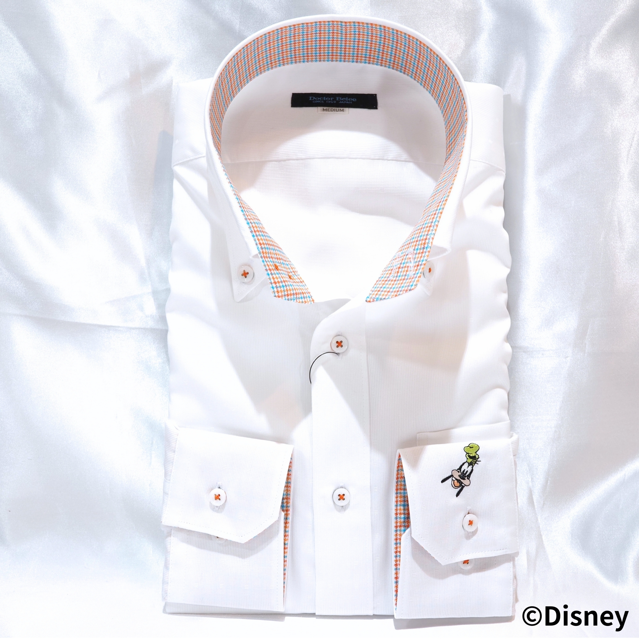【Disney／グーフィー】刺繍ワイシャツ 3Lサイズ