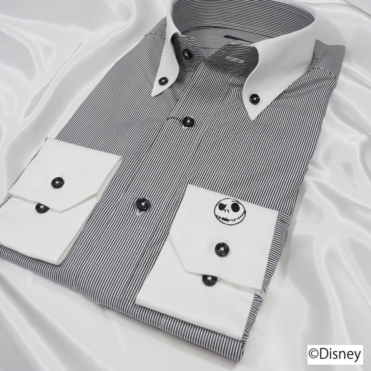 【Disney/ジャック・スケリントン】限定刺繍ワイシャツ　Lサイズ