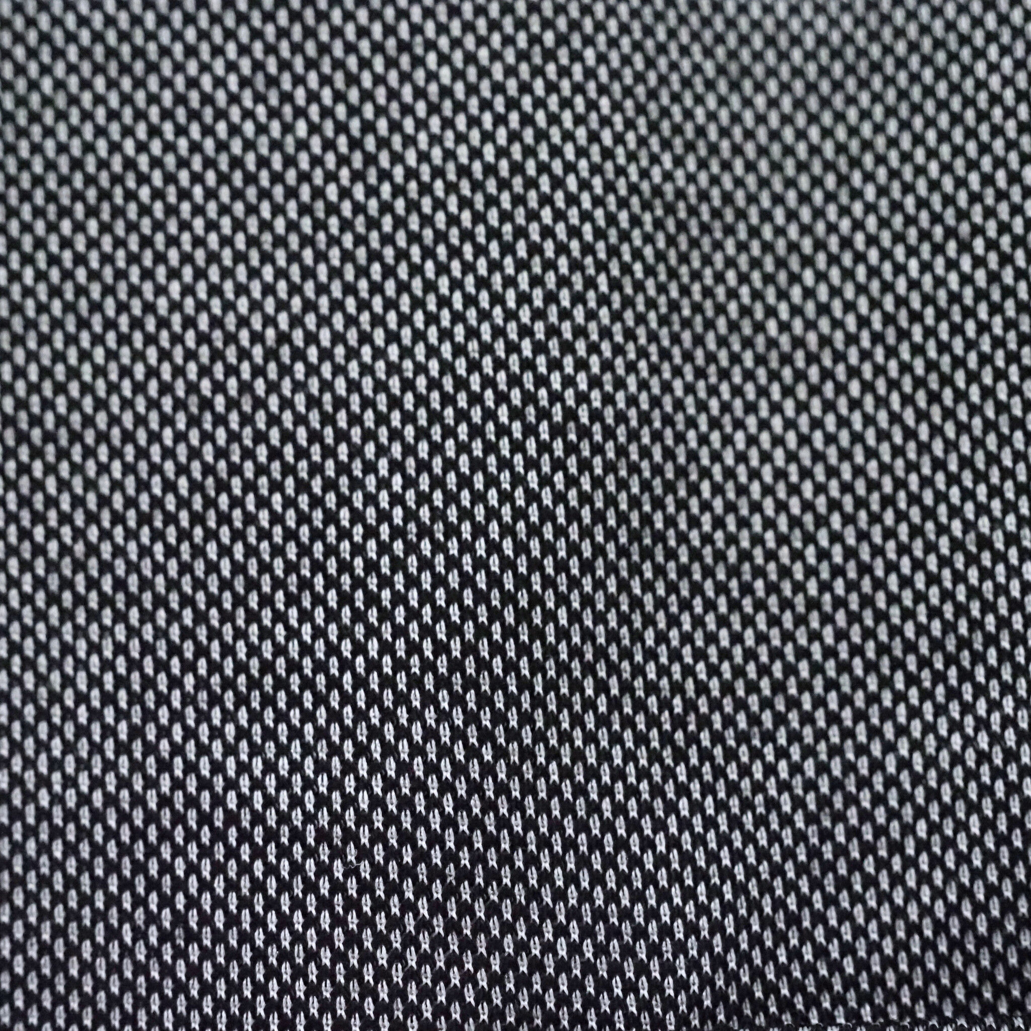 【半袖 L】ニットポロシャツ　324988-2　ブラックモク