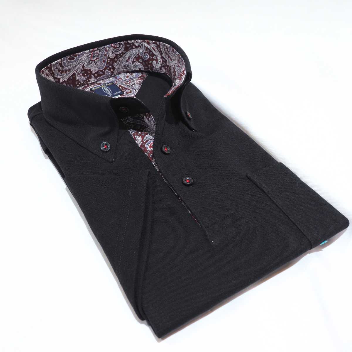 【半袖 3L】ニットポロシャツ　N326113   ブラック